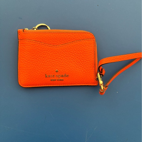 kate spade Handbags - Kate Spade New York Leila Card Wallet/Wristlet orange/coral never used